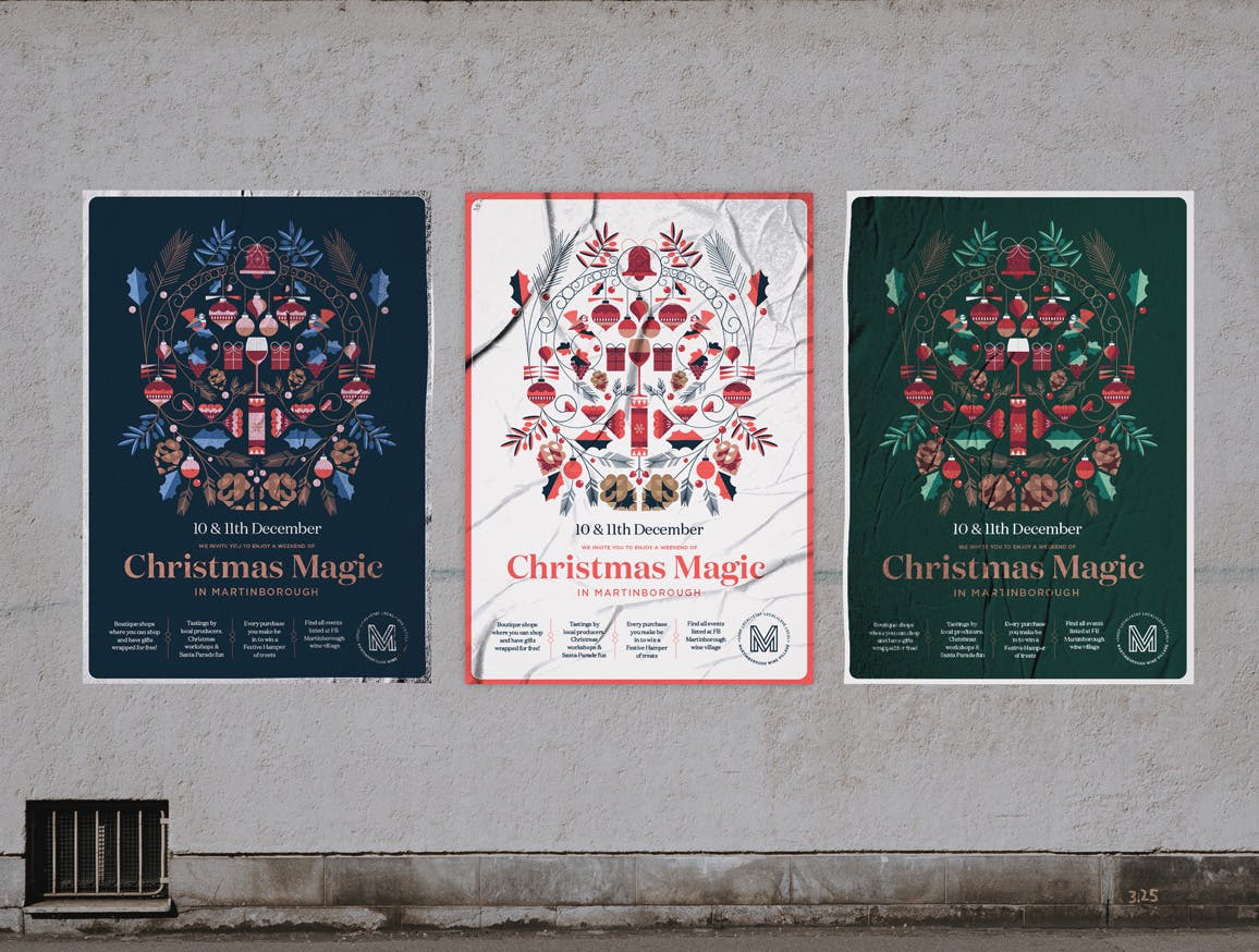 Martinborough Wine Village Christmas Poster Series